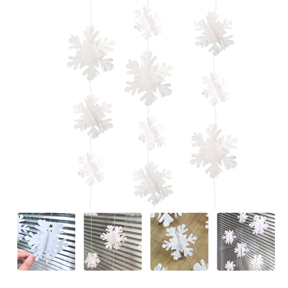 

Paper Snowflake Adornment Christmas Decor Hanging Decoration Premium Material Delicate Pendant Window nament Party Accessories
