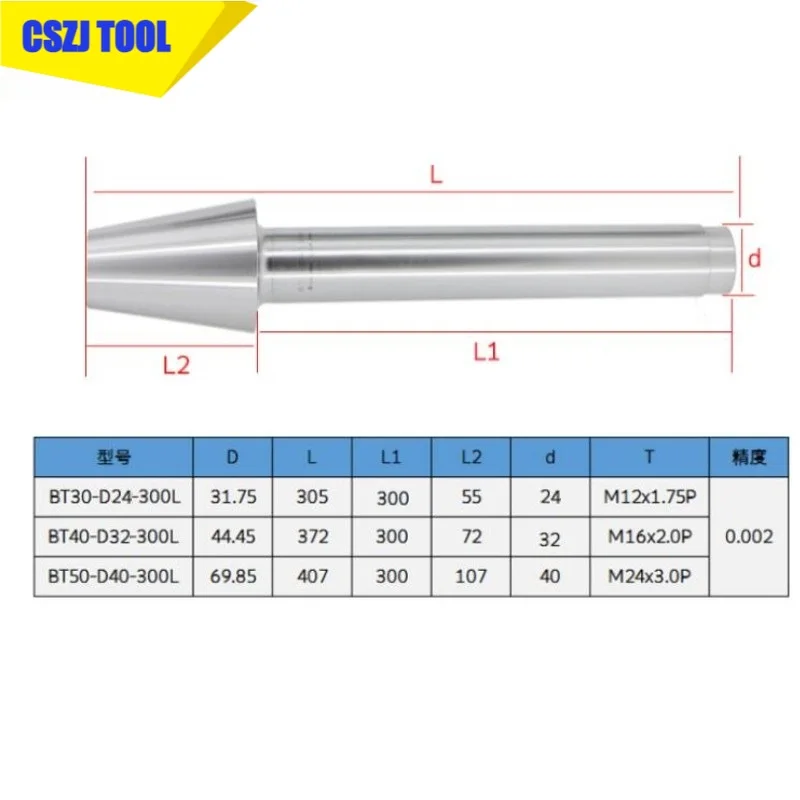 Imagem -05 - Cszj-test Rod Spindle Tool para Máquina Cnc Torno Ferramenta Acessório de Fresagem para Mini Torno bt Iso Bt30 Bt40 Bt50 Iso30 Hsk63 Iso20