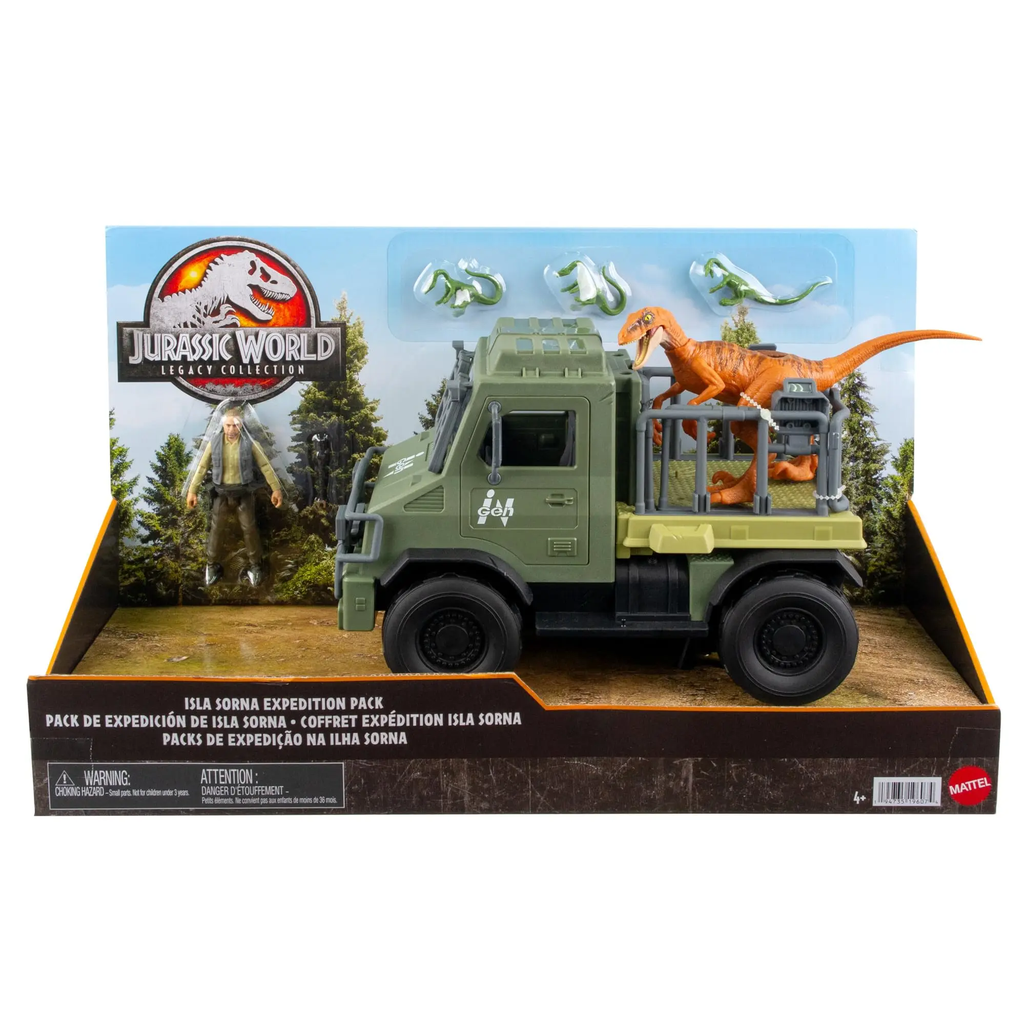 

Jurassic World Legacy Collection Isla Sorna Expedition Pack Collectible Figurines Dinosaur Model Toys for Boy Christmas Gift