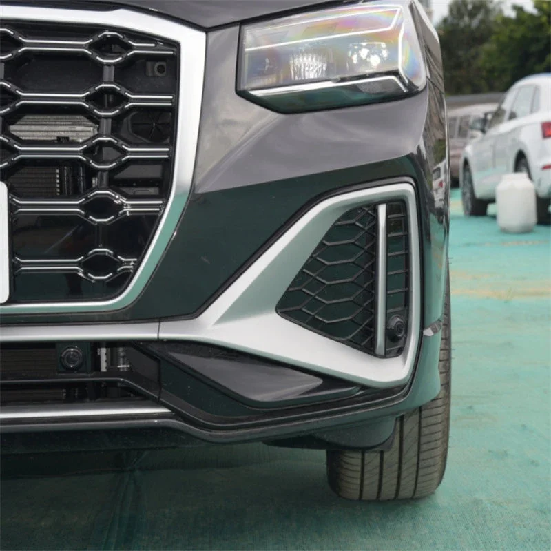 Auto Left Right Front Lower Bumper Fog Light Grille Grill Cover Trim Strip For Audi Q2 Sline S-line Sport 2022 2023