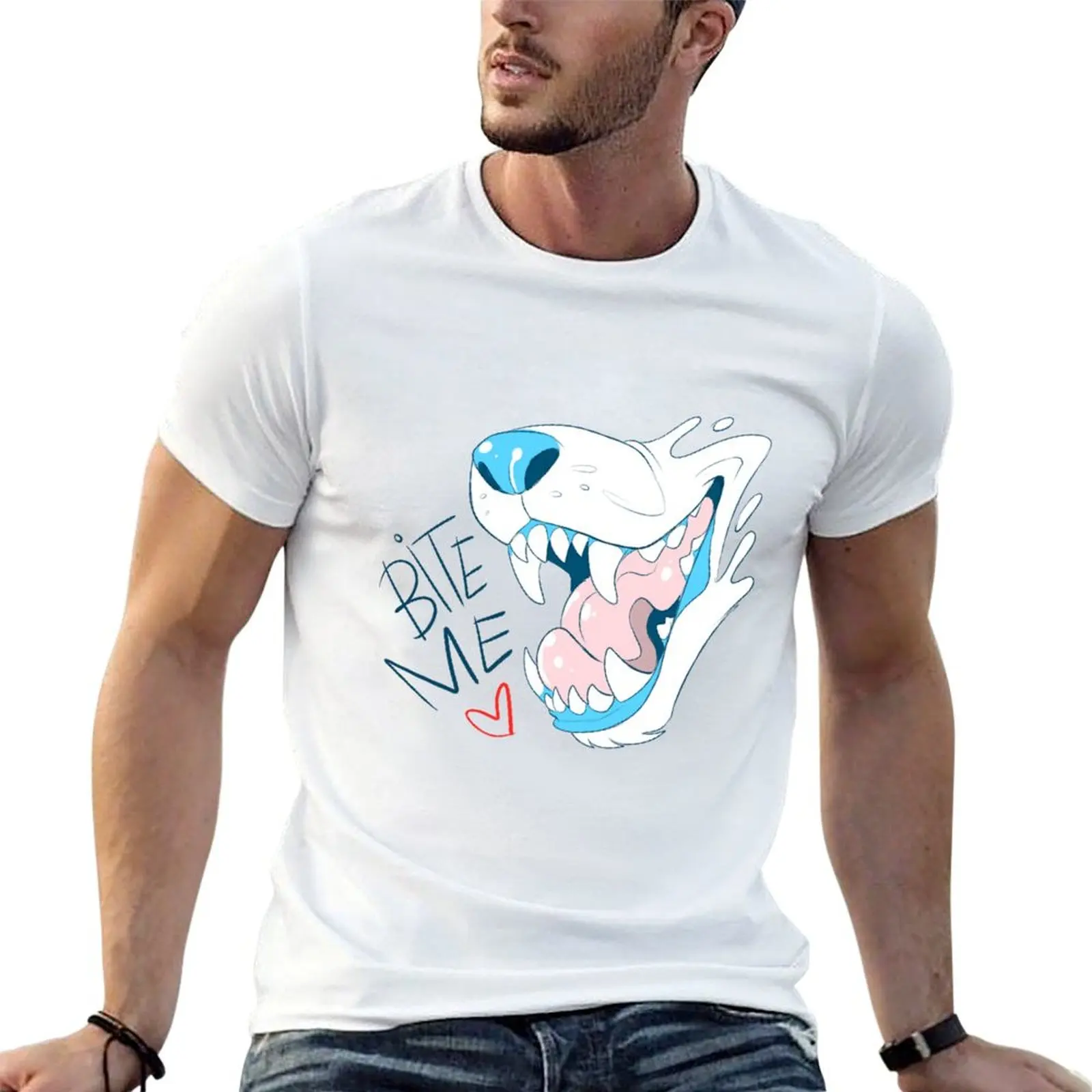 <3Bite Me<3 T-Shirt Fitness Quick Dry Short Sleeve Top