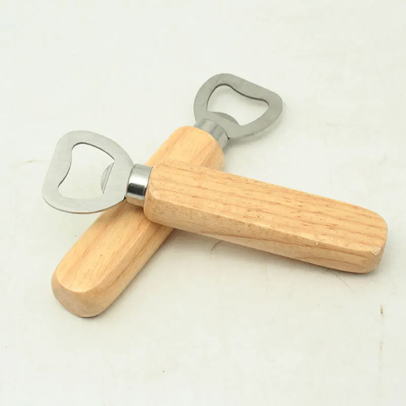 

20Pcs Solid Wood Handle Heart Shape Wooden Bottle Opener Beer Bottle Can Opener Wooden Handle Cap Remover Bar Party Gadget