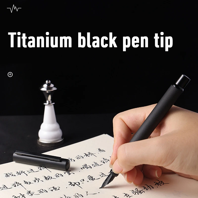 Lassical معدن أسود قلم حبر محمل أقلام الخط لكتابة الرسم مجلة الأعمال هدية مكتب دراسة اللوازم