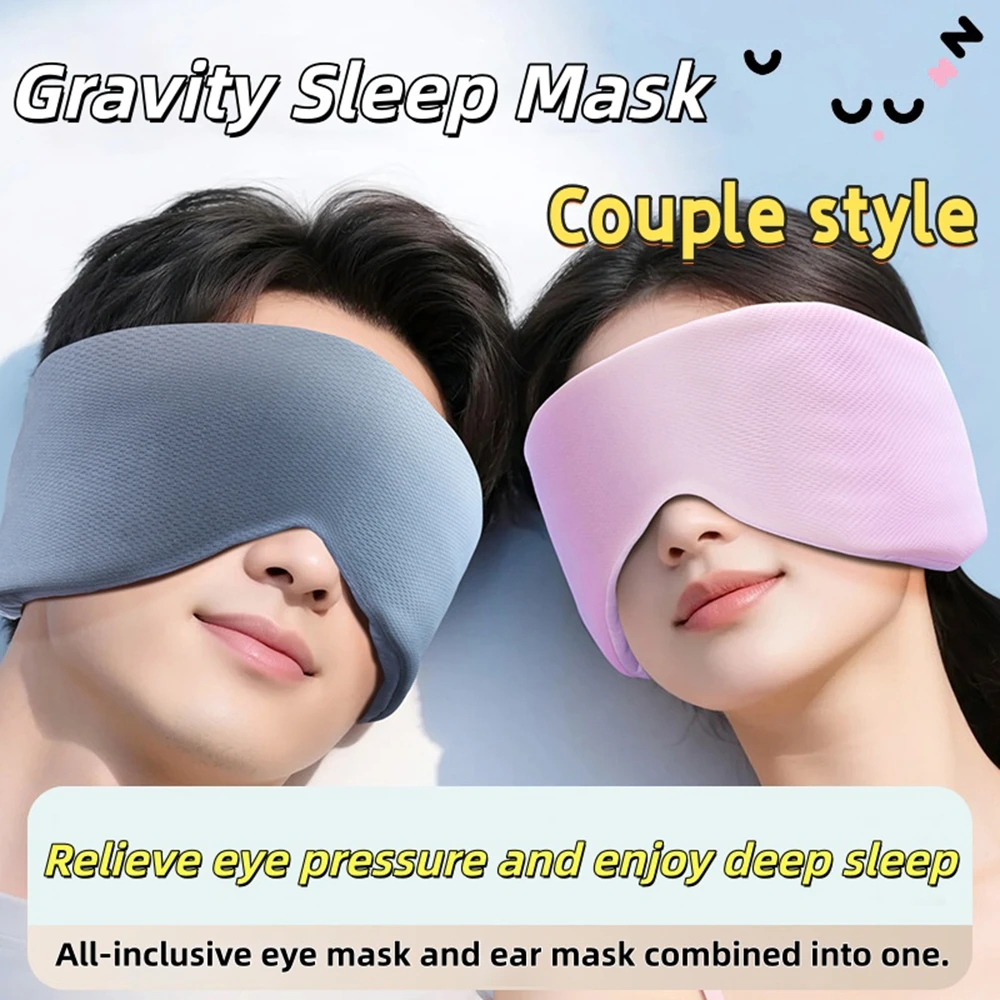 Couple-Style Gravity Shading Full-Ear Cover Design With Extremely Soft Sleep Mask. Free-Style Wearing Design. A Thoughtful Gift.