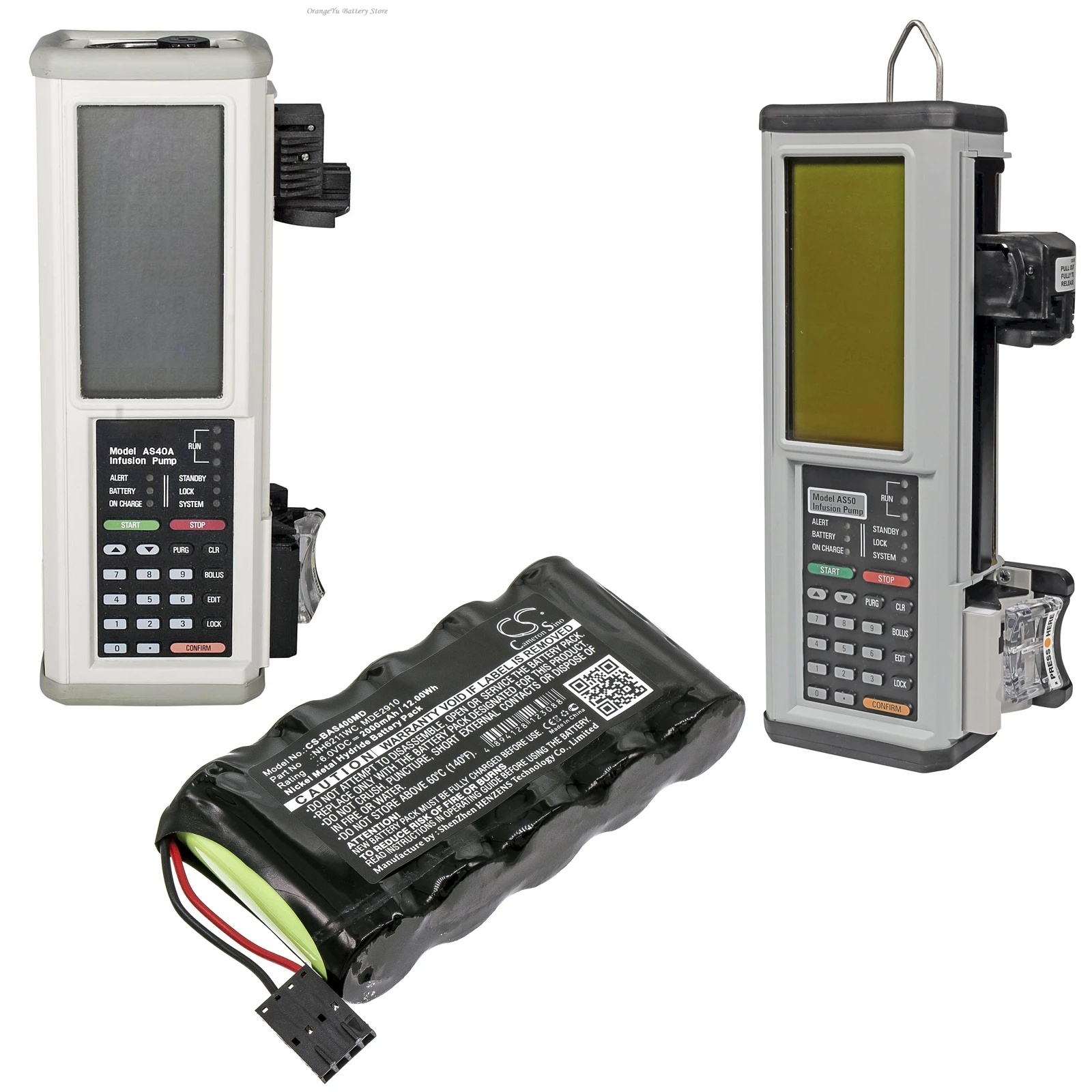 

2025 NEW 6.0V 2000mAh Medical Battery for Baxter Healthcare AS40,AS41,AS50,AS60,AS60A,AAS400A, AS40A, AS41A, AS50A