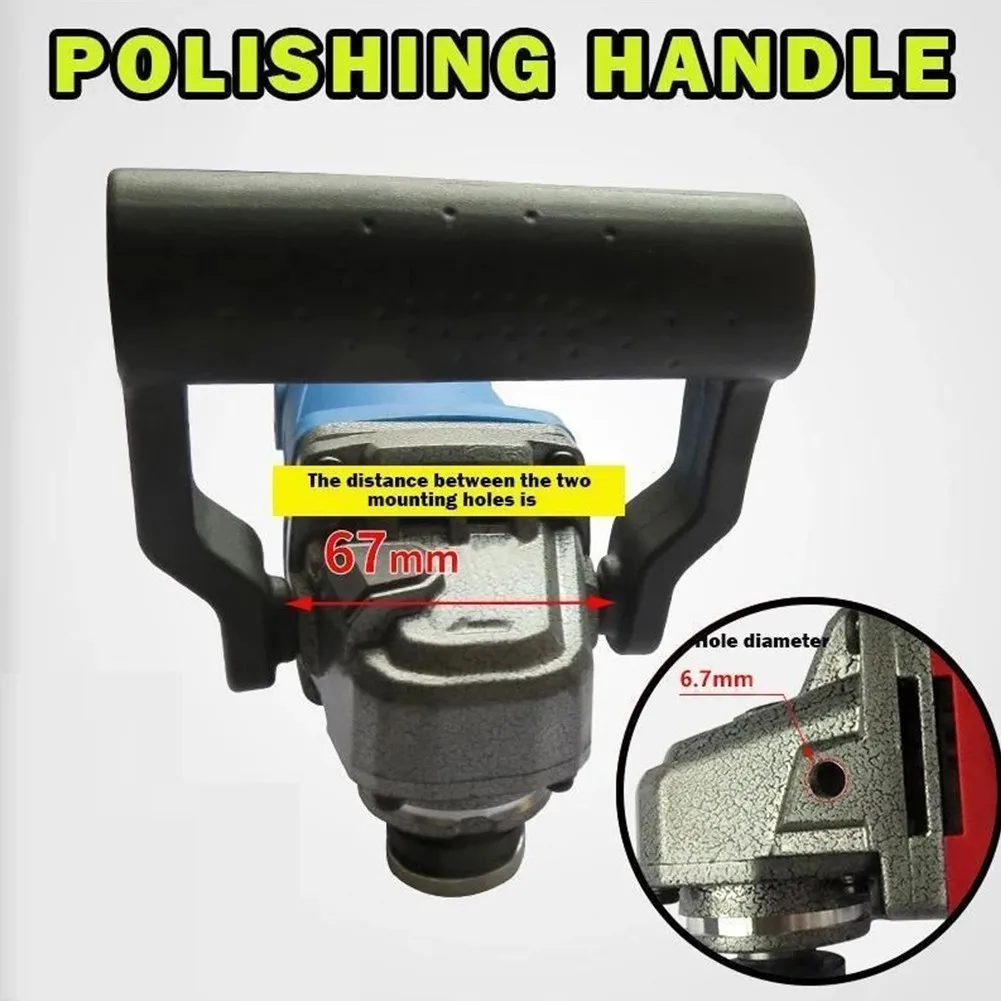 Auxiliary Handle Non-slip Shock-absorbing 8mm Handle For 100 Type Angle Grinder Grinds Handrail Handles