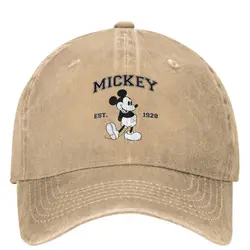 Mickey Mouse Est 1928 Baseball Cap Cartoon TV Animation Men Women Designer Trucker Dad Hat Summer Fashion Kpop Rock Snapback Cap