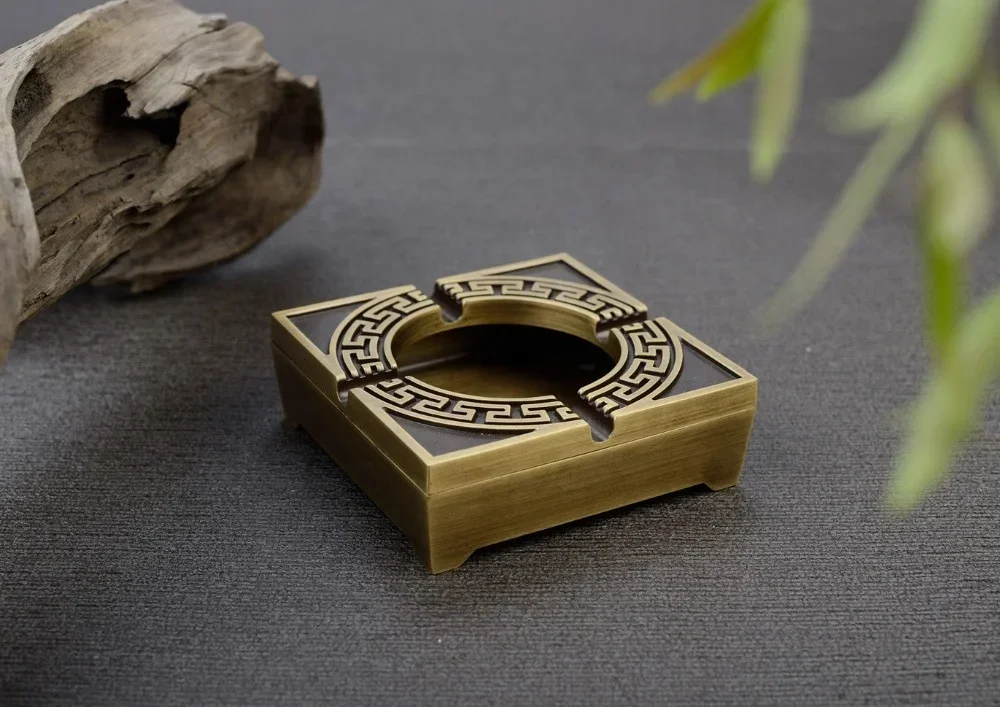

High end exquisite pure brass luxury ashtray