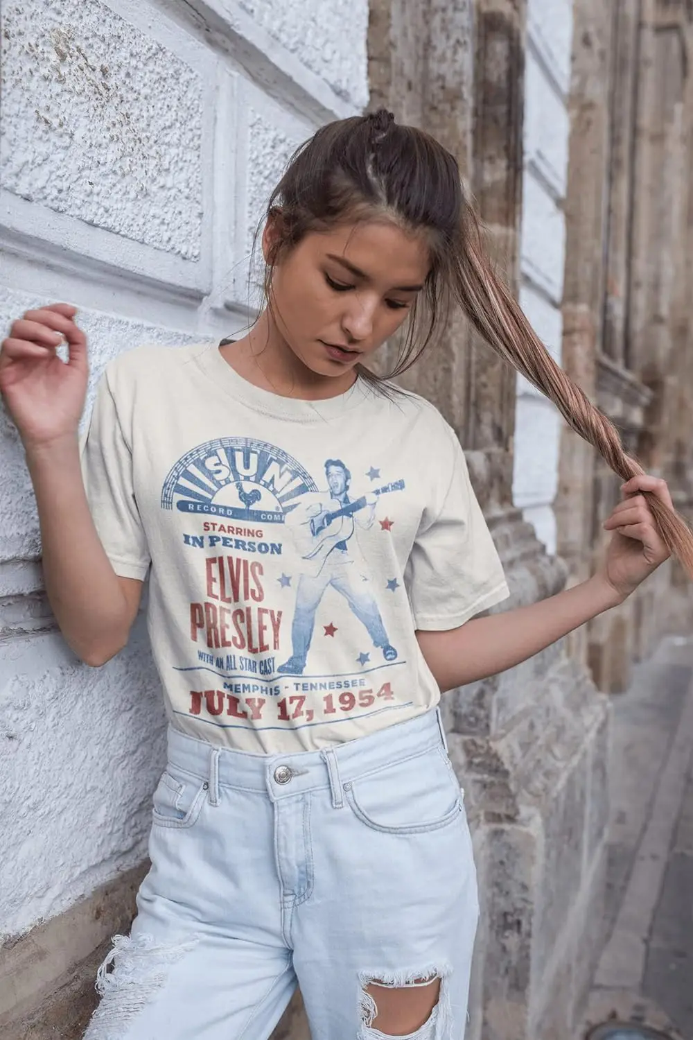 Presley King of Rock n Roll Sun Records Presents 1954 Adult Short Sleeve T-Shirts Concert Tshirts Graphic Tees