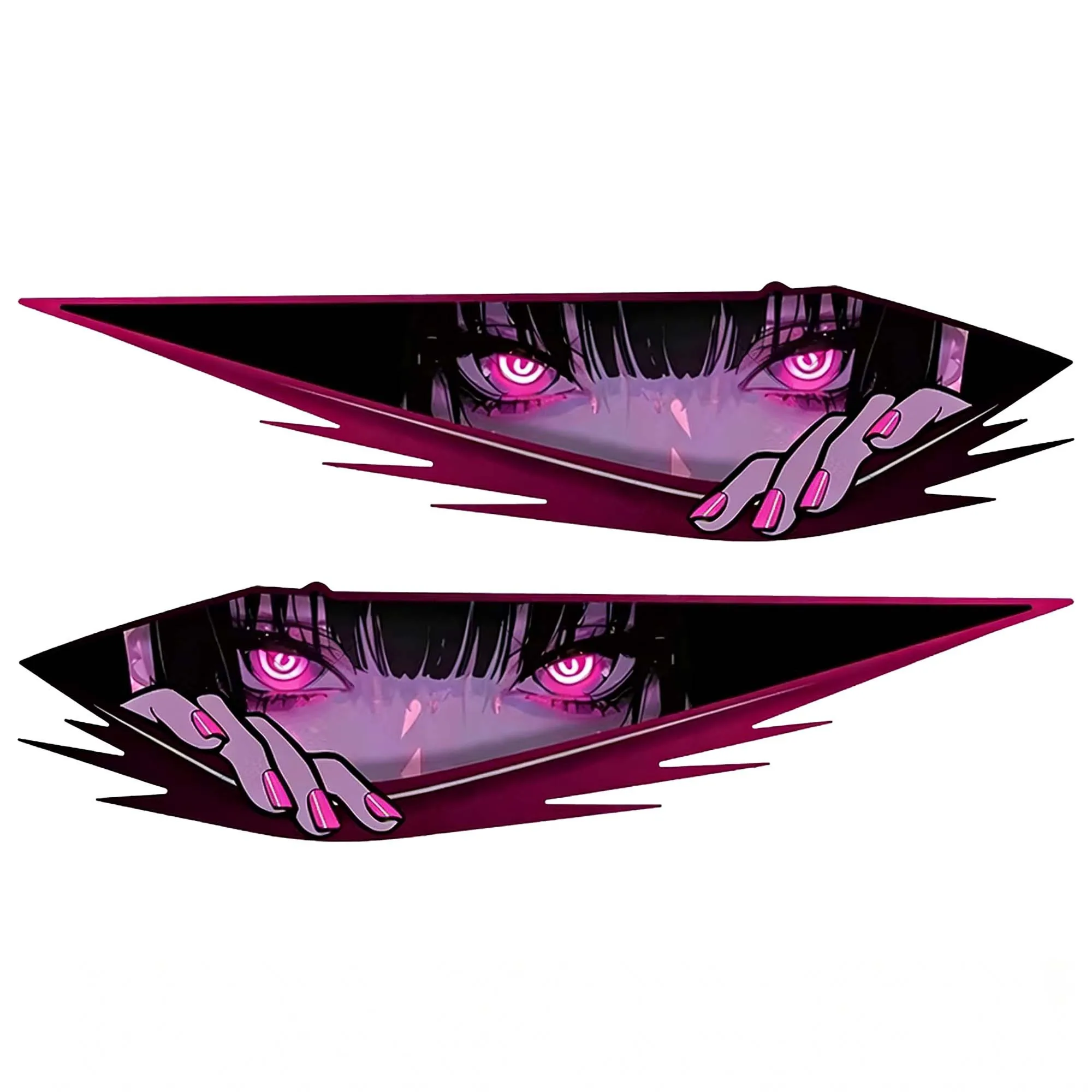 1Pc Anime JDM Cool Crack Car Sticker, Waterproof Vinyl Decal, Scratch-Resistant for Fuel Tank, Windshield, Bike & Car Window