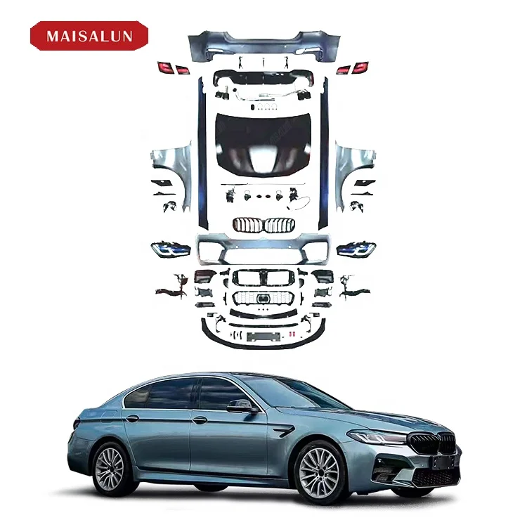 F10 G30 LCI M5 Style Body Kit Upgrade Front Rear Bumper Headlight Hood Fender Accessories