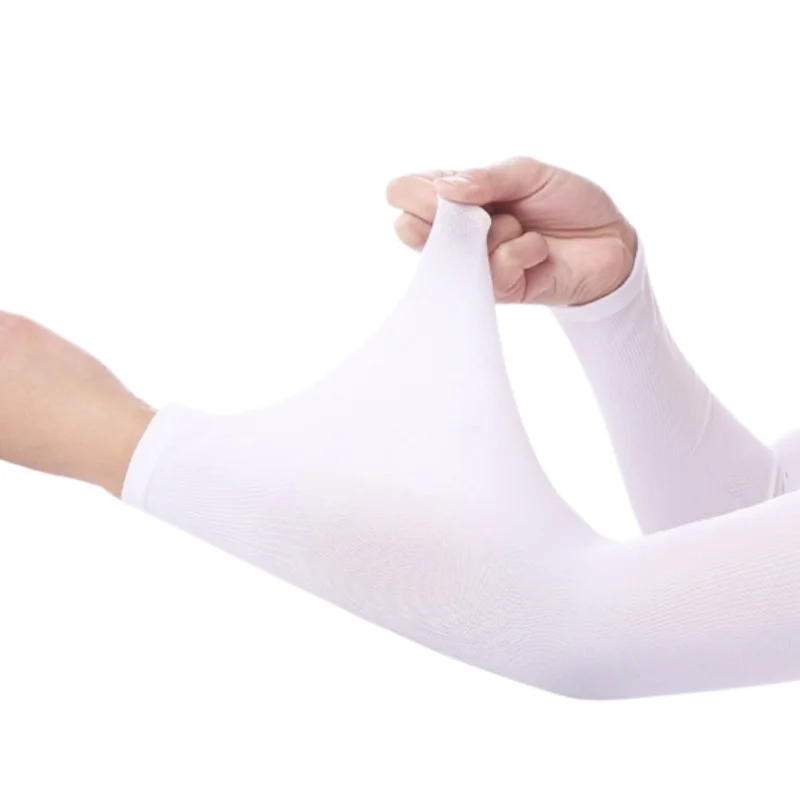 1 Pasang Sarung Tangan Tabir Surya Lengan Manset Pelindung Matahari Uv Sarung Tangan Pria Wanita Musim Panas Penutup Lengan Sutra Es Elastis Berkendara Luar Ruangan
