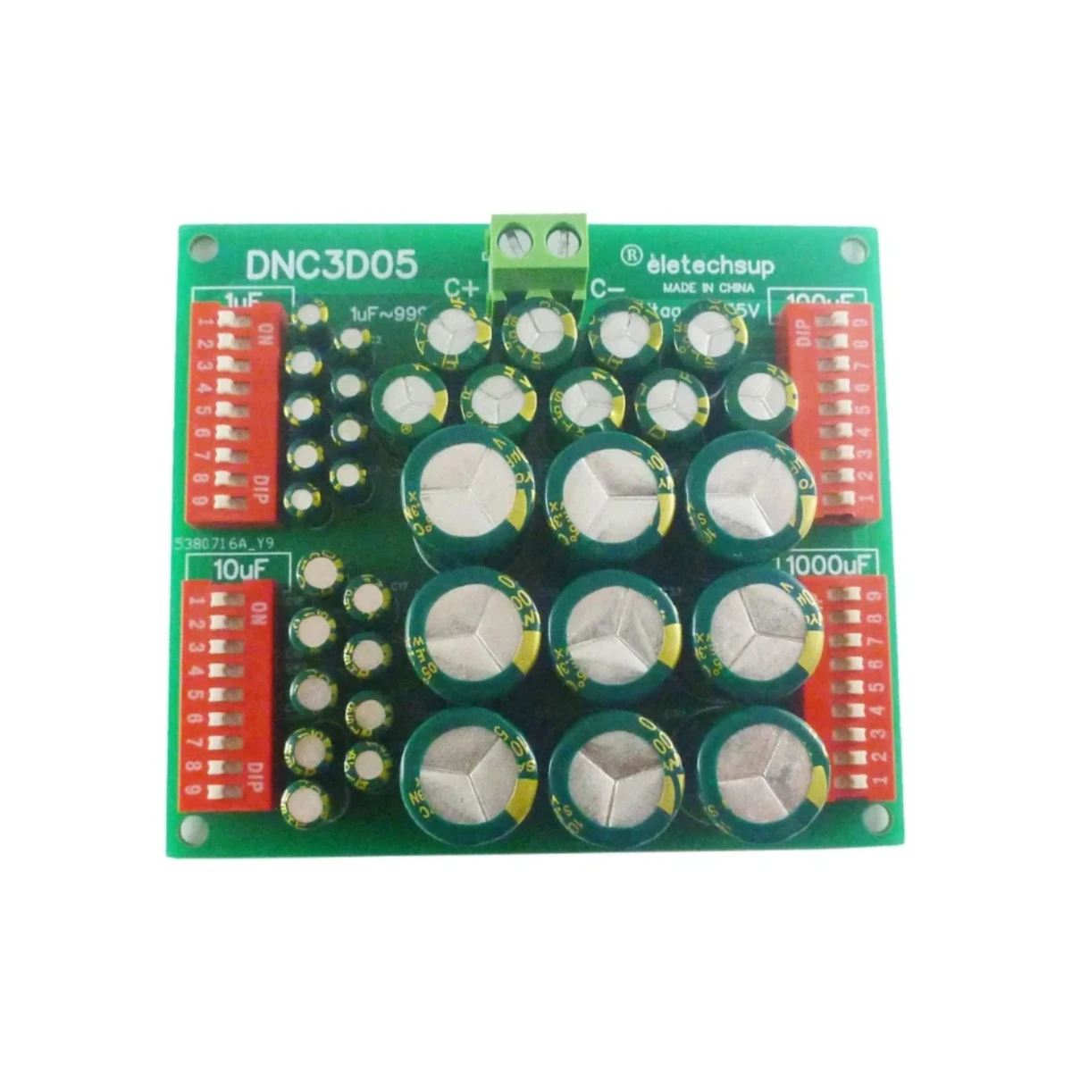 DNC3D05 1uF To 9999uF 10mF Adjustable Cap Board Module DC-DC Power Development Debugger