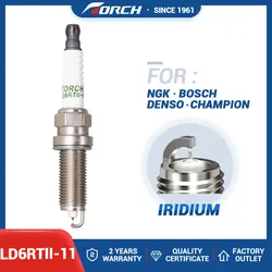 Spark Plug TORCH LD6RTII-11 Double Iridium Candle Replace for DILKAR6A11 TOYOTA 90919-01275 90919-W1007 RENAULT 22401JA01B