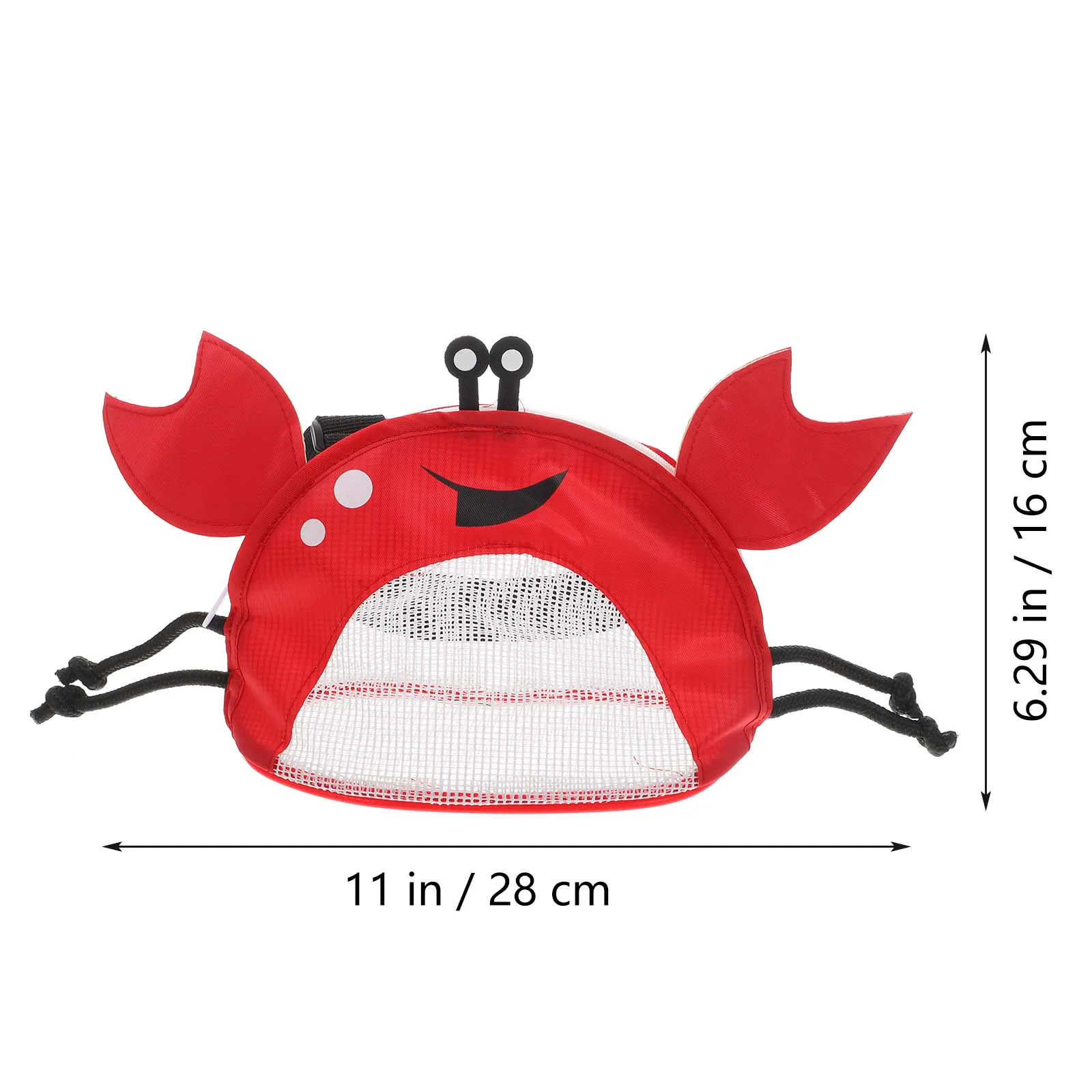 Crab Beach Bag กระเป๋าตาข่ายเปลือกหอยสําหรับกระเป๋าเด็กพร้อมกระเป๋าเป้สะพายหลังซิป