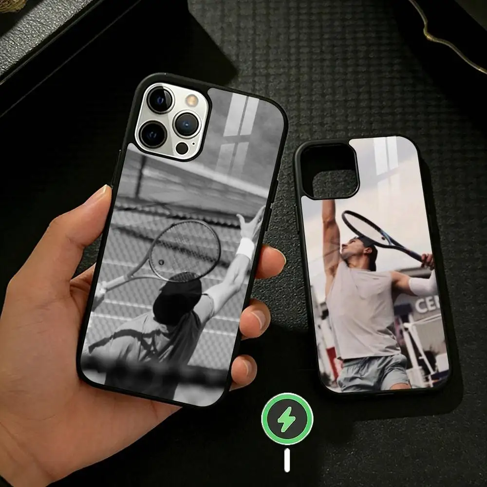 Tennis Jack D-Draper Phone Case For iPhone 17/16/15/14/13/12/Plus/Pro/Max for Magnetic Wireless Charging