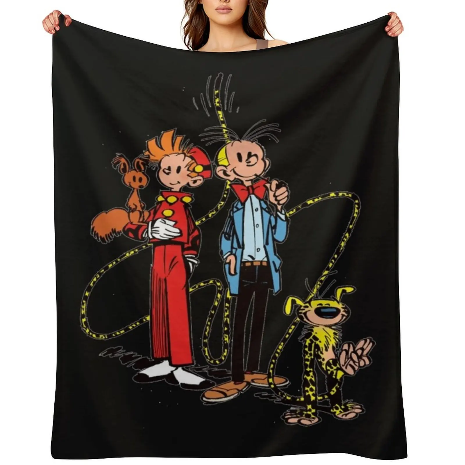 

marsupilami & spirou Classic Throw Blanket Summer Beddings Camping Thermal blankets and throws Blankets
