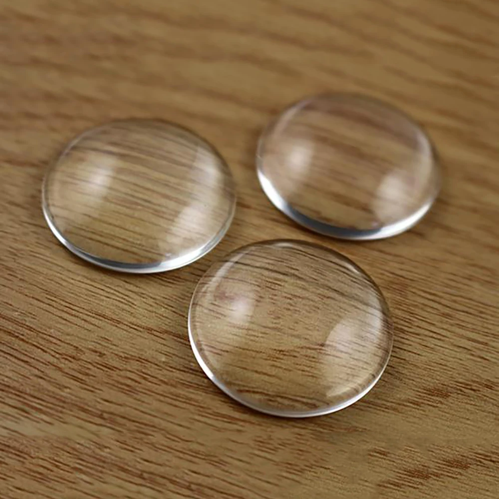 5pcs/lot 25MM Round Flat Back Clear Glass Cabochon, High Quality, Lose Money Promotion!!!(Z2-09)