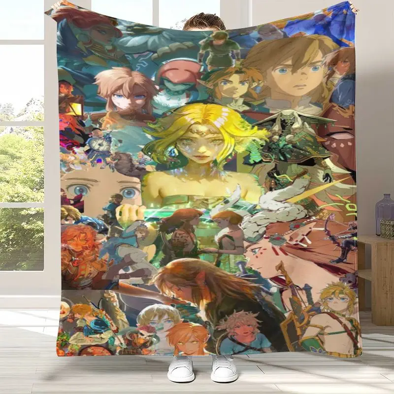 Classic Game Z-Zelda Hylian Crest Link Soft Flannel Throw Blanket,Cozy Blanket for Bed,Sofa,Living Room,Camping,Home Decor,Gift
