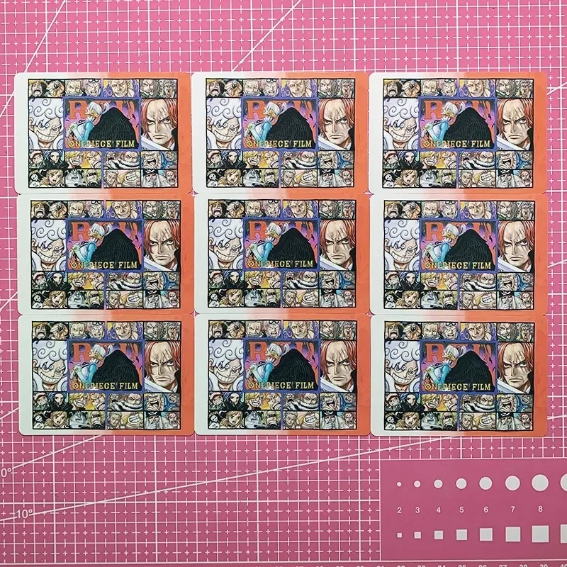 9pcs/set ONE PIECE Monkey D Luffy Roronoa Zoro Burukku Self Made Refraction Flash Card Anime Classics Game Collection Cards Toy