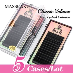 5cases set,MASSCAKU high-quality mink eyelash extension,fake eyelash extension,individual eyelashes,nature eyelashes