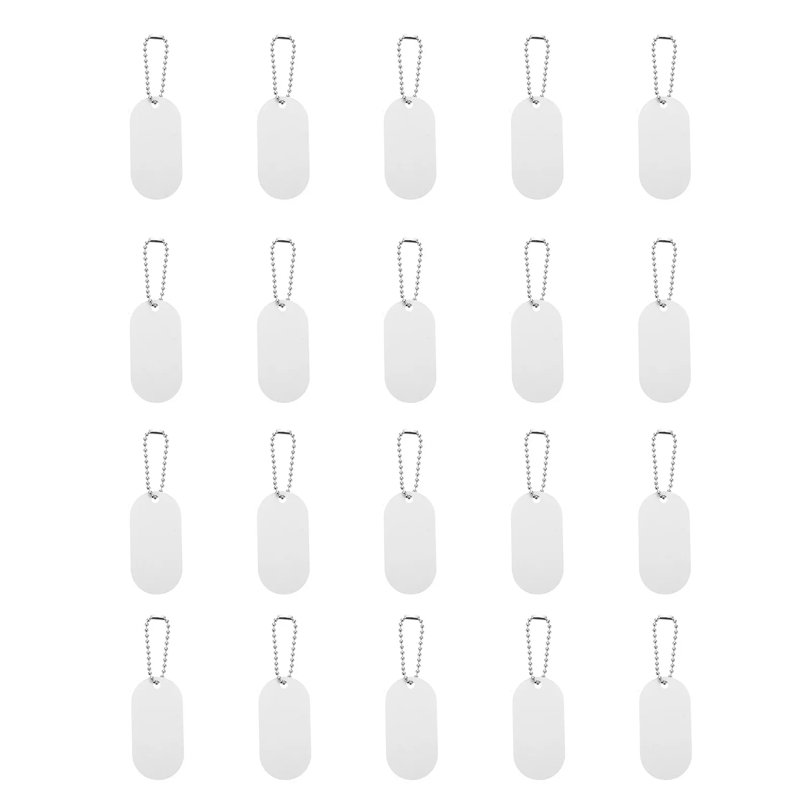 

20 шт. идентификационных бирок для домашних животных из алюминиевого сплава, для самостоятельной термопечати, подвесные бирки для собак и кошек, кулон на ошейник для защиты от потери, зоотовары