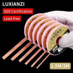 LUXIANZI Lead Free Desoldering Braid Solder Remover Wick Wire Desoldering Wire BGA Repair Tools Welding Wires 1.5/2.0/2.5/3.0/mm