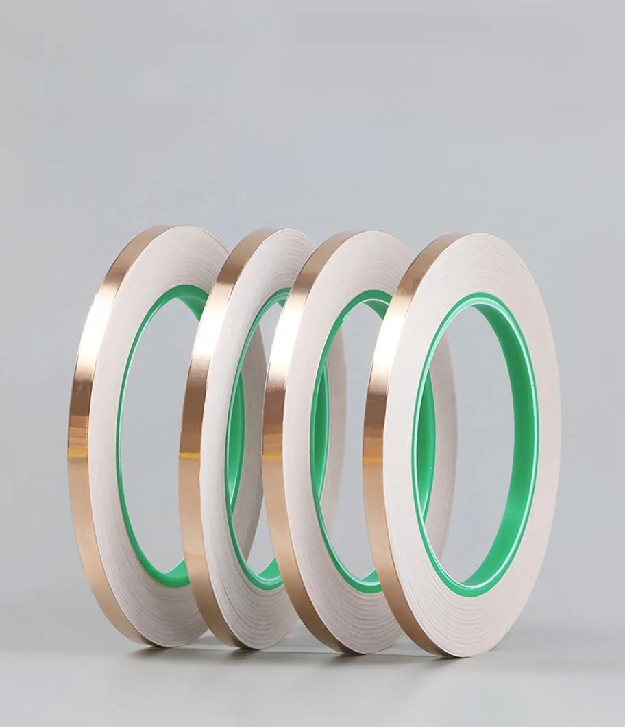 3mm 4mm 5nmmCopper Foil Tape, Mask Electromagnetic Shielding Elimination EMI Anti-Static Repair Double-Sided Conductive Tape