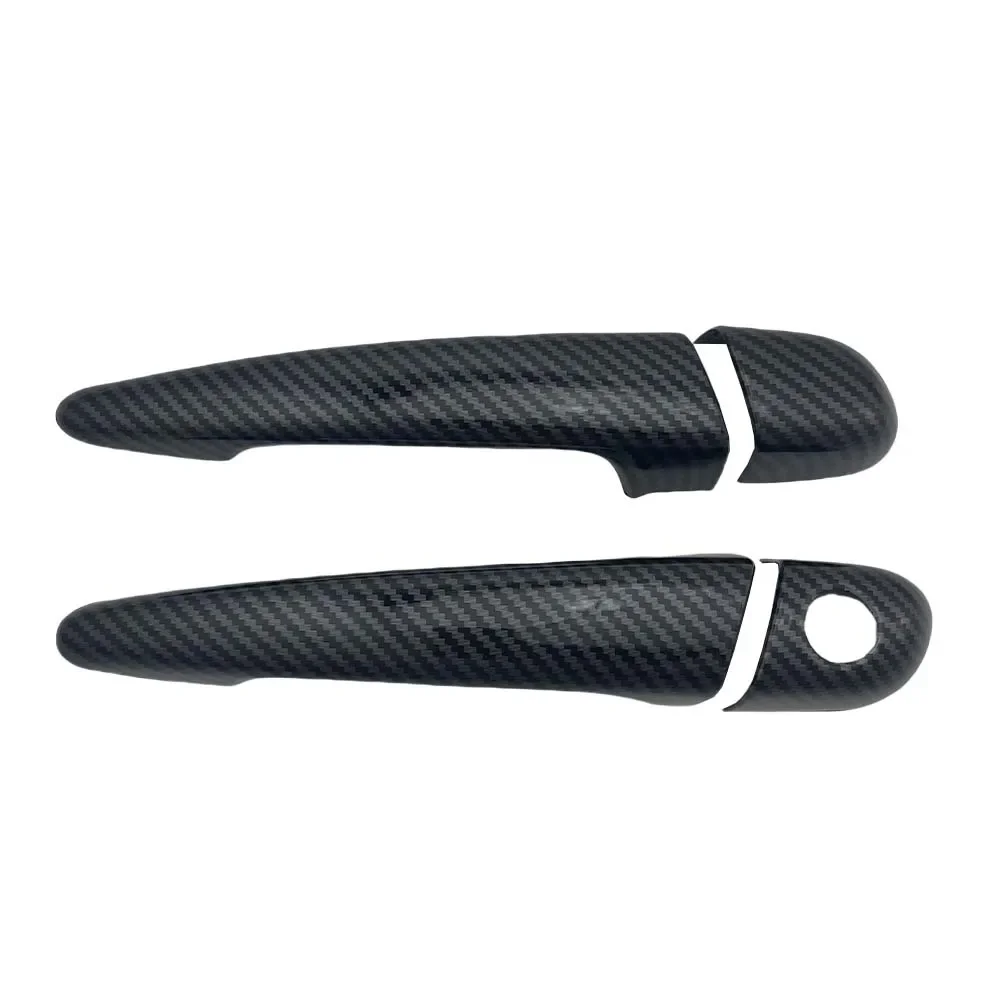 سيارة الديكور غطاء مقبض الباب لسيارات BMW Serie 3 E46 330ci 1996-2005 اكسسوارات السيارات ألياف الكربون ملصقات التصميم الخارجي #3