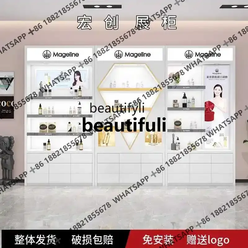 Cosmetic Display Skincare Beauty Salon Display Product Cabinet Lacquer Display Rack