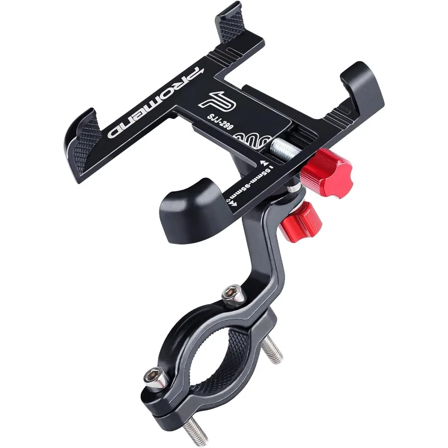 

Aluminum Motorcycle Cellphone Holder for Mountain Biking and Scooter Use Universal Handlebar Phone Clamp Compatible with iPhone