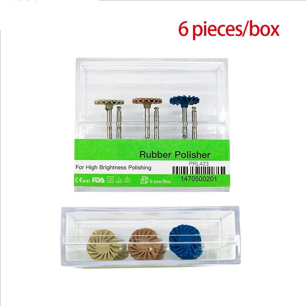 

6pcs/Set Dental Rubber Polisher Composite Resin Polishing Diamond System RA Disc Kit 14mm Wheel Spiral Flex Burs Dentistry Tools