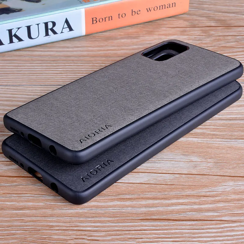 Case for Samsung Galaxy Note 10 Lite Plus coque Luxury textile Leather skin soft TPU cover for samsung note 10 lite case capa