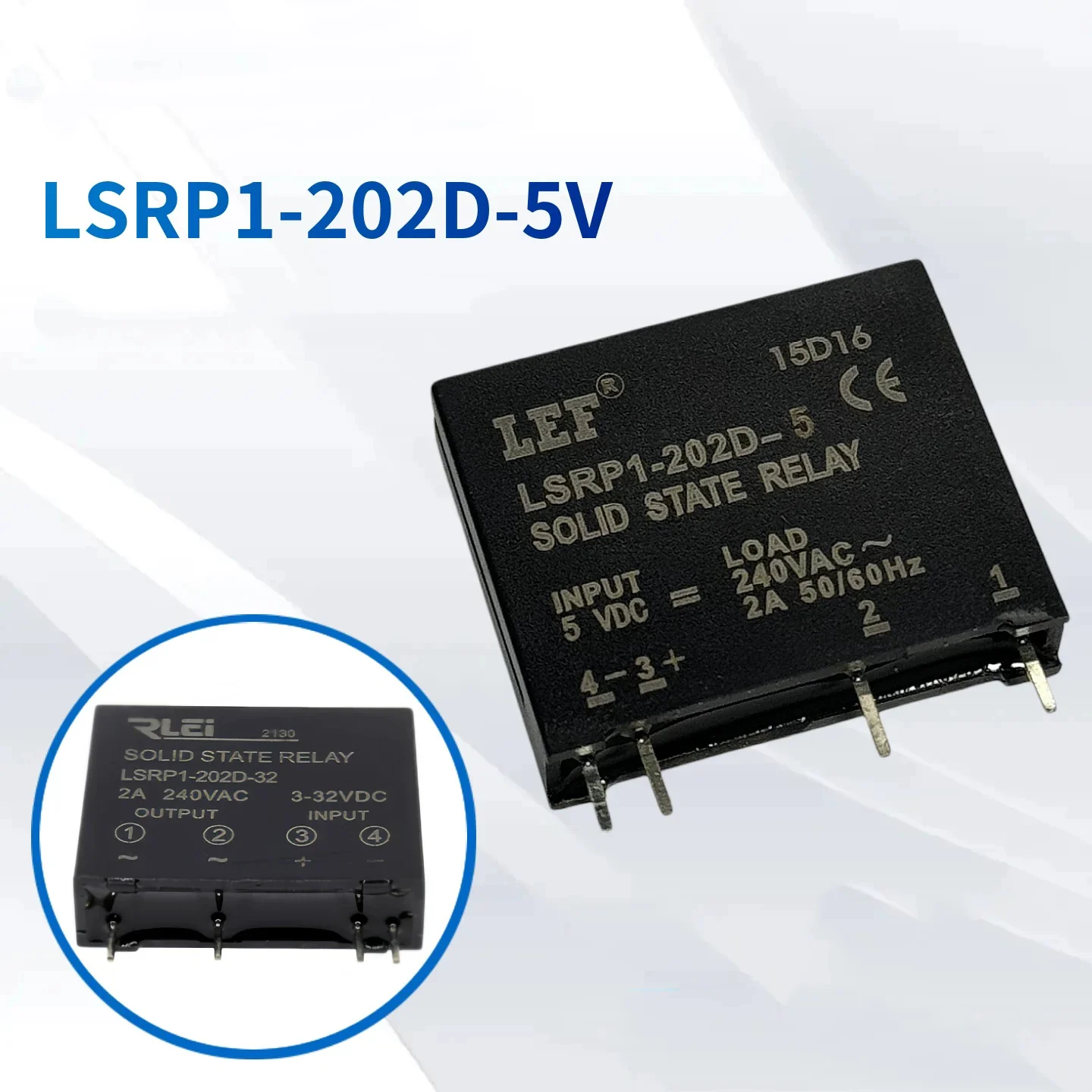 3PCS LSRP1-202D Mini Solid State Relay SSR 2A 240VAC DC Input 5V 12V 24V PCB Pin Industrial Relay