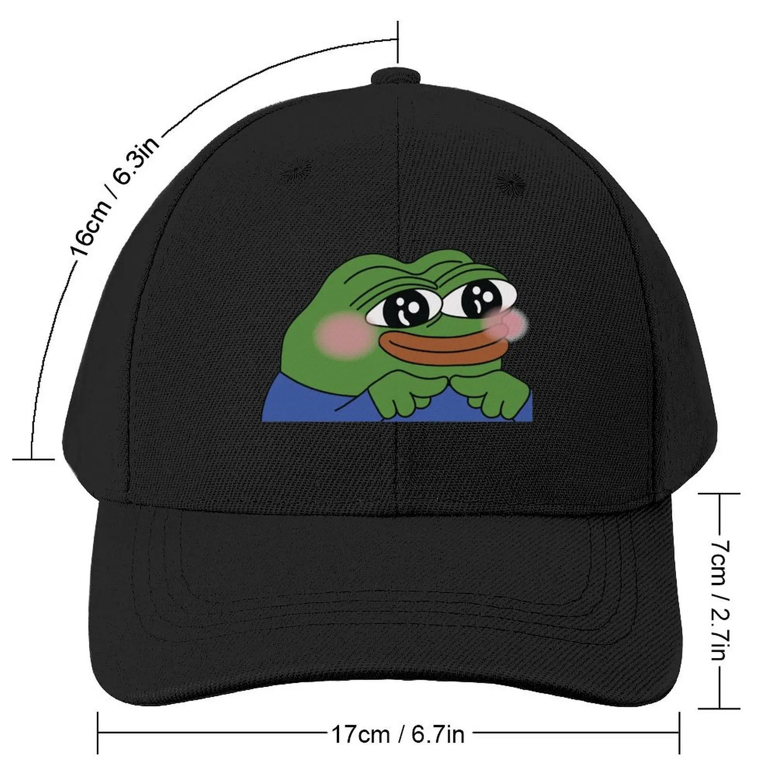 peepoShy Emote High Quality Baseball Cap funny hat hard hat Women's 2024 Men's