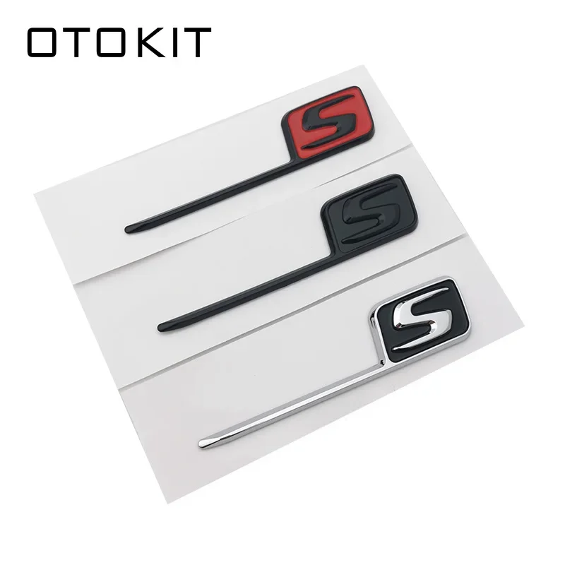 New ABS S Badge Car Rear Emblem Sticker for Mercedes Benz w117 cla45 w205 c63 w212 e63 w207 w176 a45 x156 gla45 AMG Styling