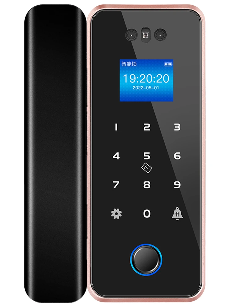 Facial recognition fingerprint office glass door password electronic smart lock