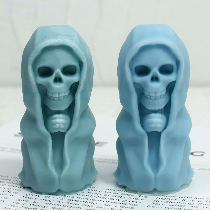 Large Skull Silicone Candle Mold DIY Buck Teeth Skeleton Crystal Resin Epoxy Soap Ice  Baking Chocolate Mold Home Decor Gift