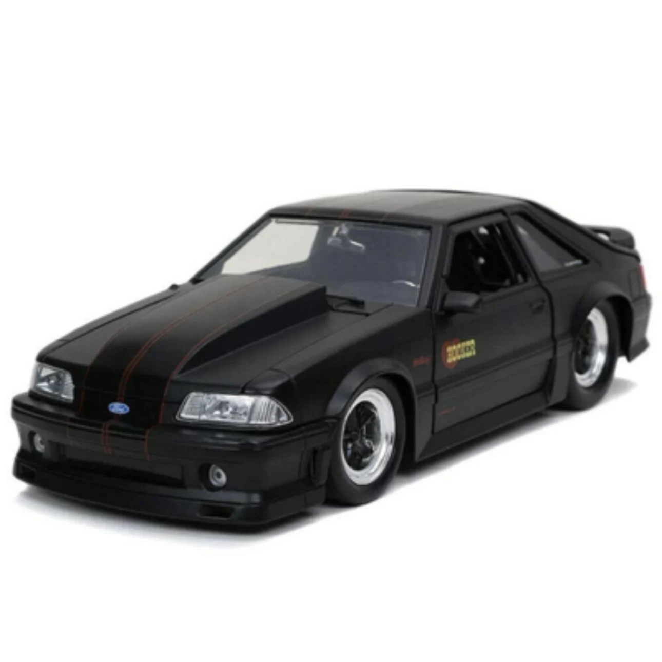 

Игрушки Jada Bigtime Muscle 1:24 1989 Ford Mustang GT, литой автомобиль черного цвета, игрушки для детей и взрослых