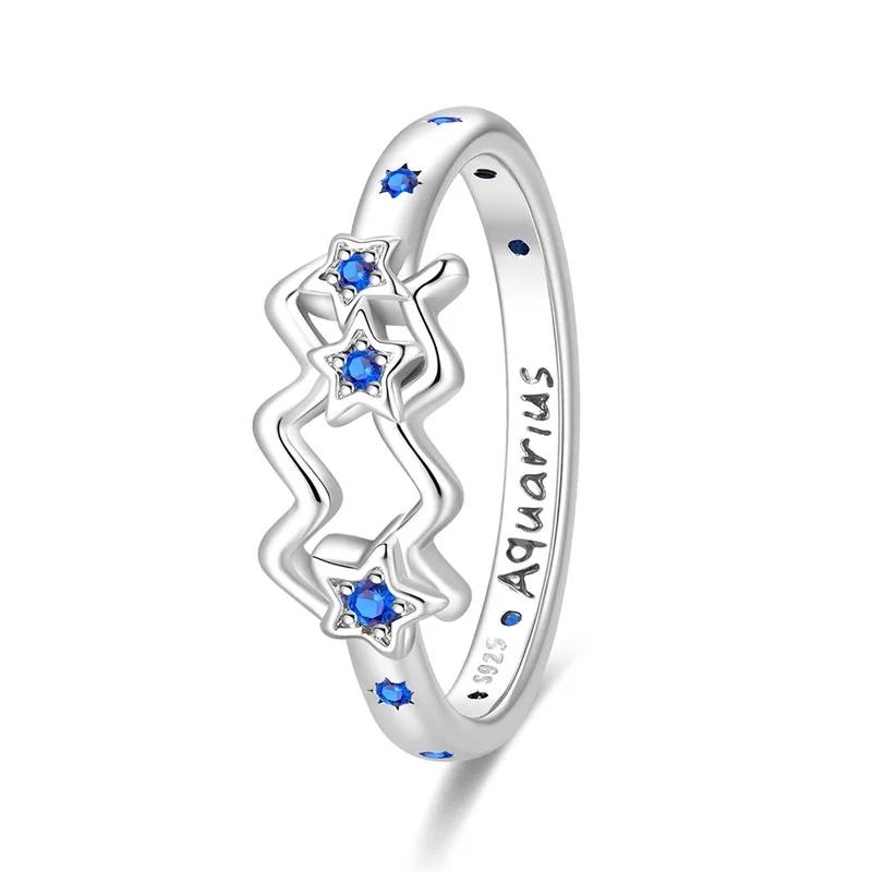 Women's 925 Sterling Silver Twelve Constellation Ring