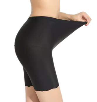 Plus size calças curtas de segurança verão feminino sem costura boxers de seda gelo para feminino anti atrito sob a saia boyshort calcinha 3xl