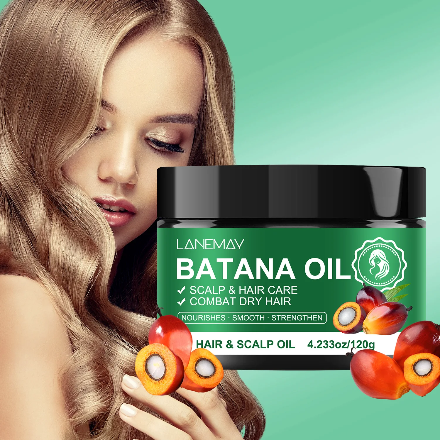 100% Pure Batana Oil for Hair Growth  Nourishing Scalp & Hair Care Treatment to Combat Dryness, Smooth Breakage.