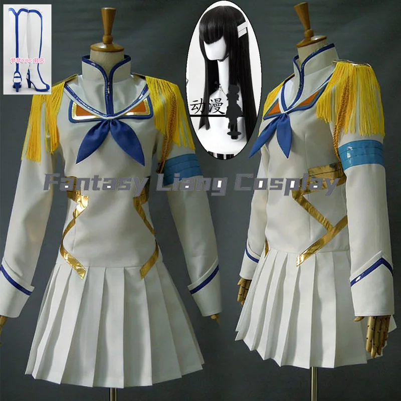 

Костюм для косплея Аниме Сацуки Кирюин из KILL la KILL, парик, ботинки, униформа, для Хэллоуина, карнавала, вечеринки, для женщин, индивидуальный размер