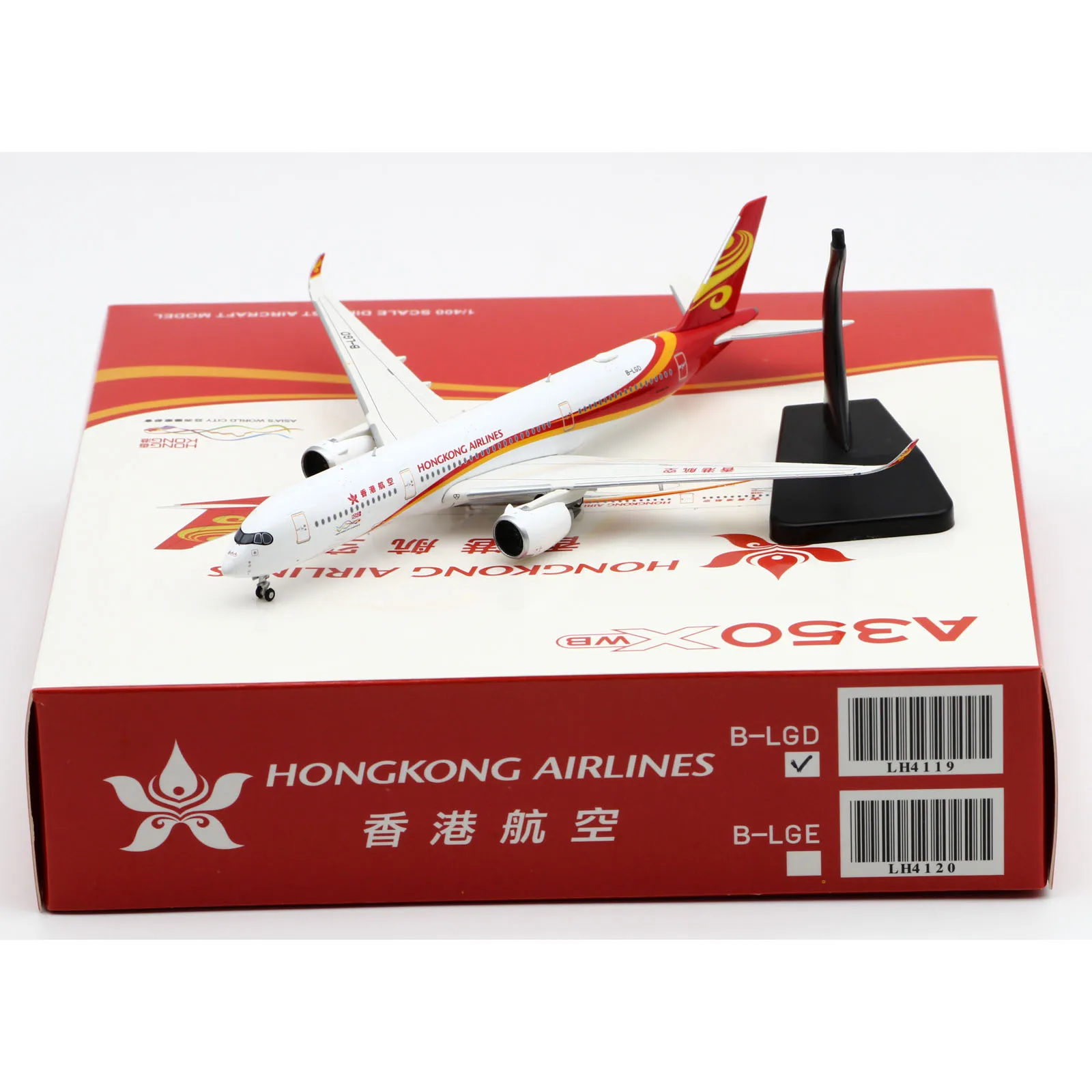 

LH4119 Alloy Collectible Plane Gift JC Wings 1:400 Hong Kong Airlines Airbus A350-900 Diecast Aircraft Model B-LGD With Stand