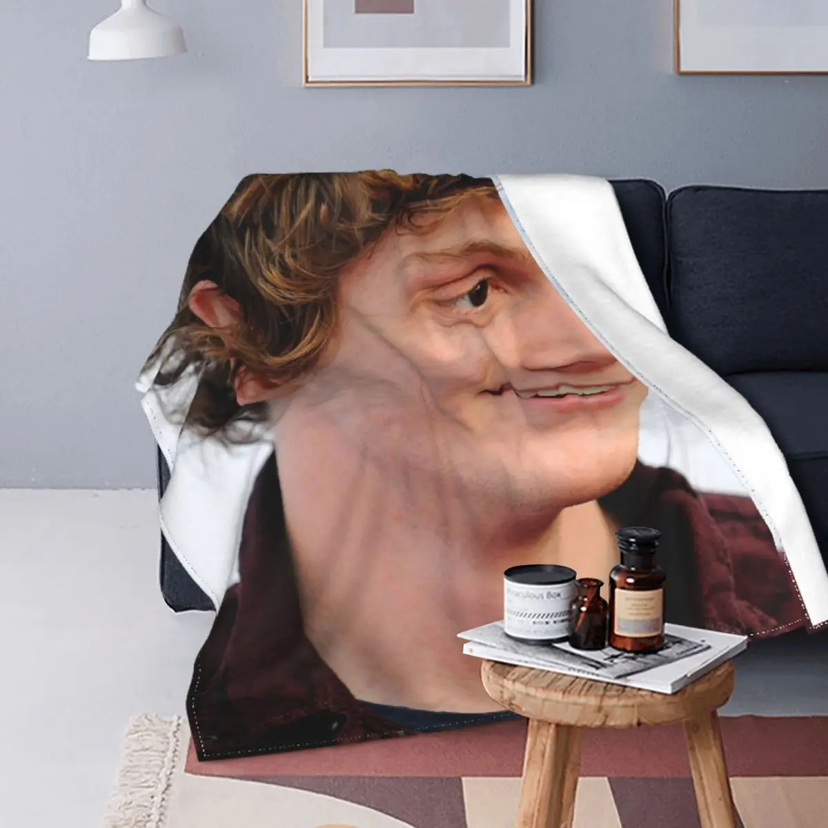 Evan Peters Flannel Throw Blanket Actor Blankets for Bedding Outdoor Soft Quilt