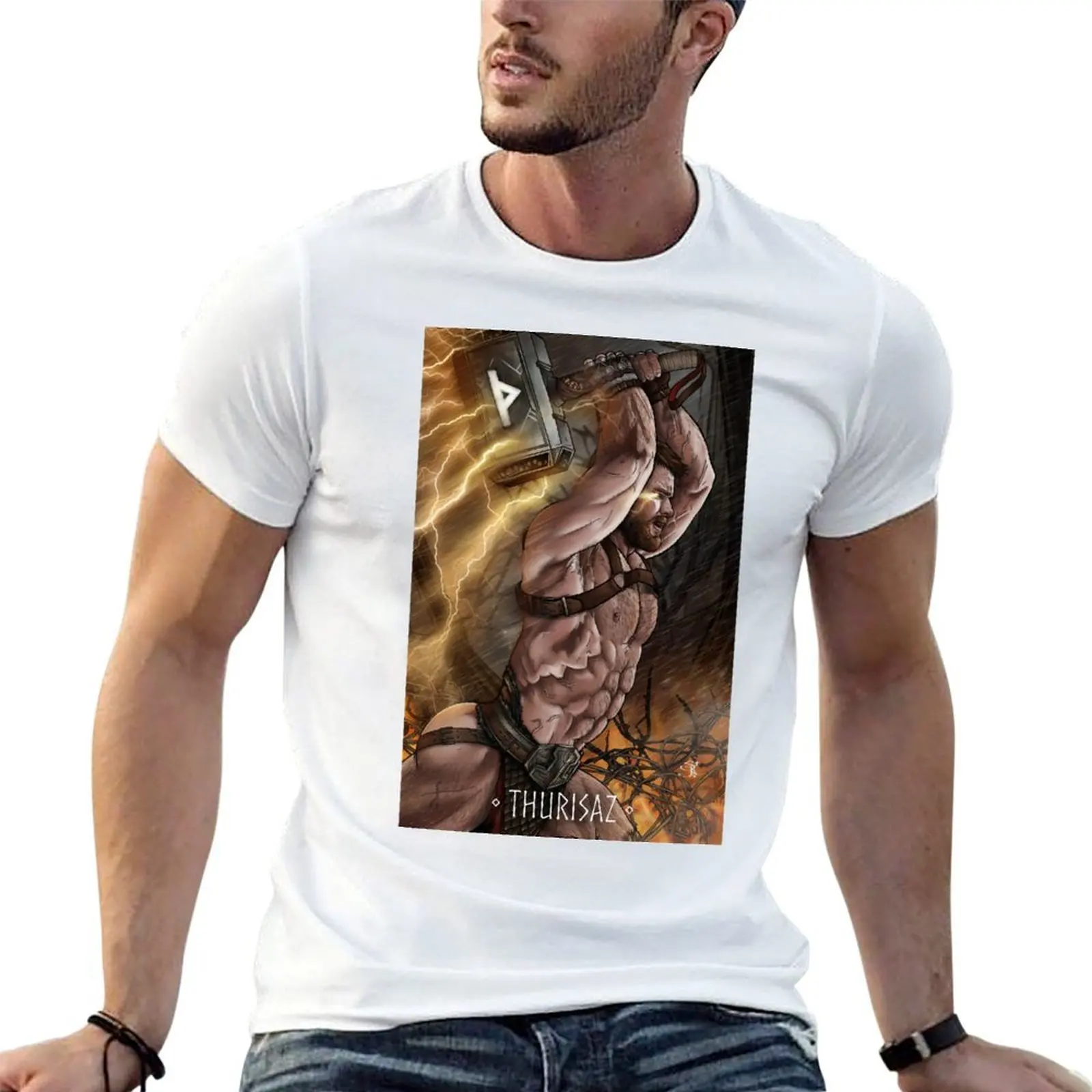 

Thurisaz T-Shirt t shirt man plain cotton t shirts man 100% T-Shirt