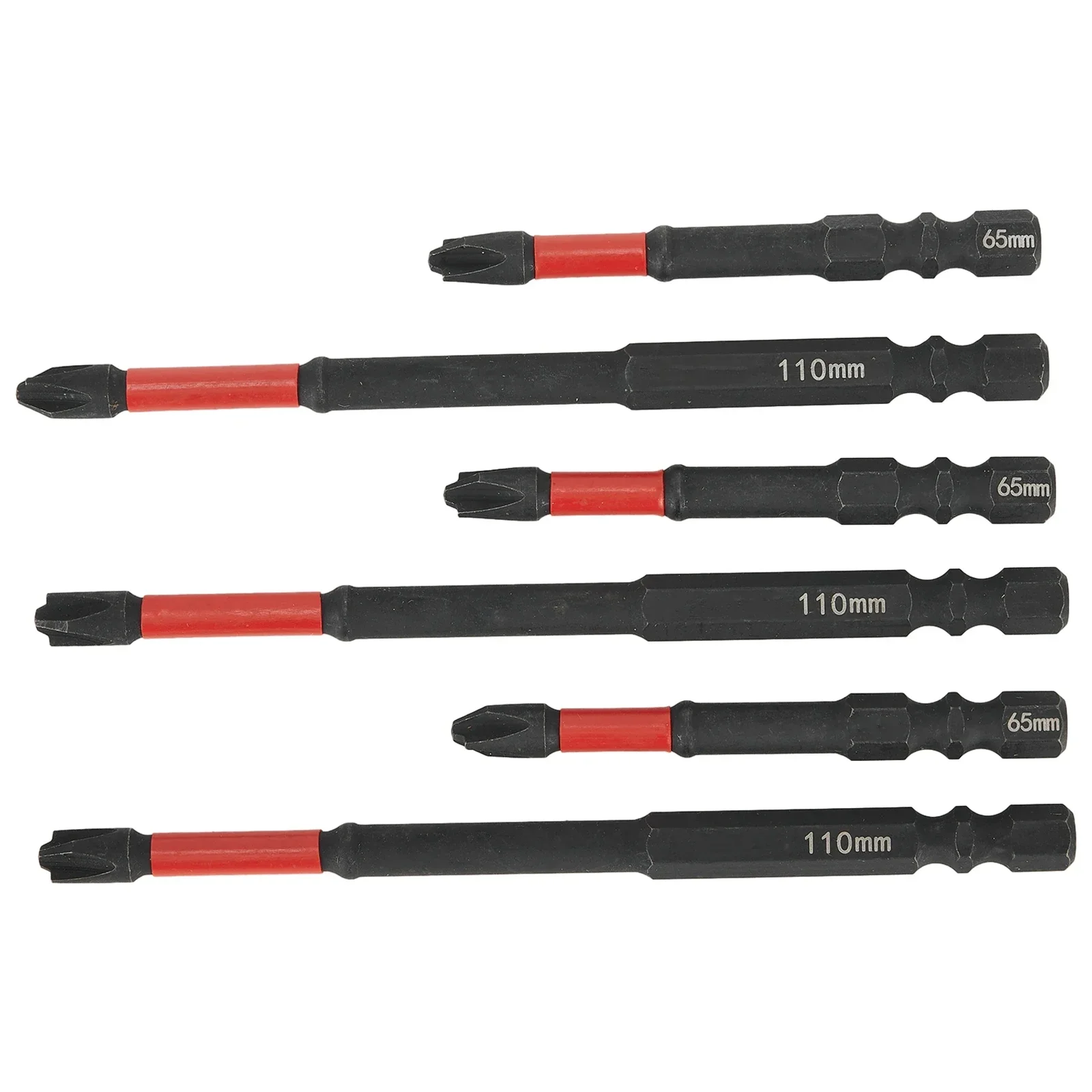 Slotted Cross Screwdriver Bits 6 Pcs/set 65mm/110mm Alloy Steel For Circuit Breakers For Socket Switch Brand New