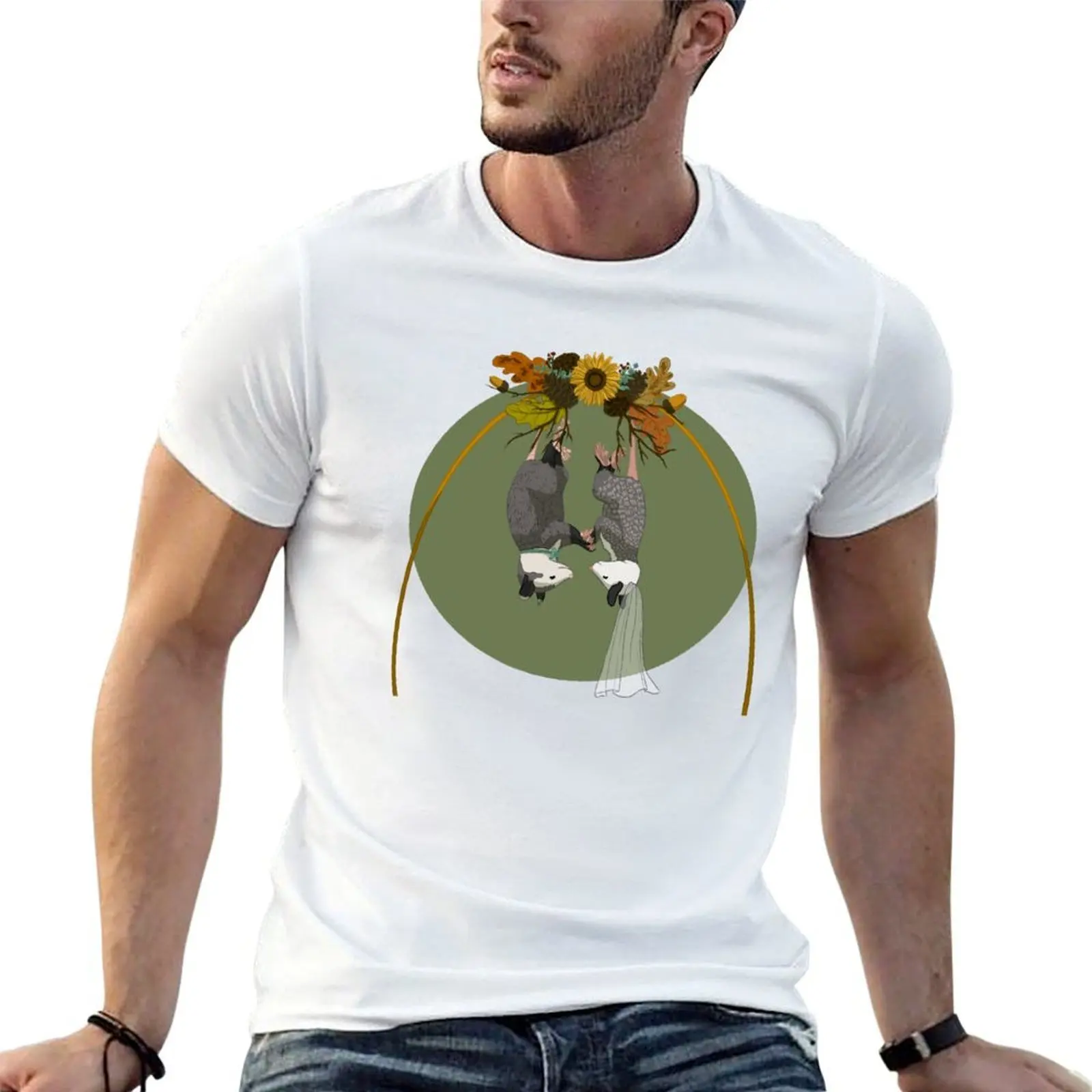 

Opossum wedding T-Shirt t shirt man casual man t shirt heavy cotton t shirts for man cotton soft T-shirt