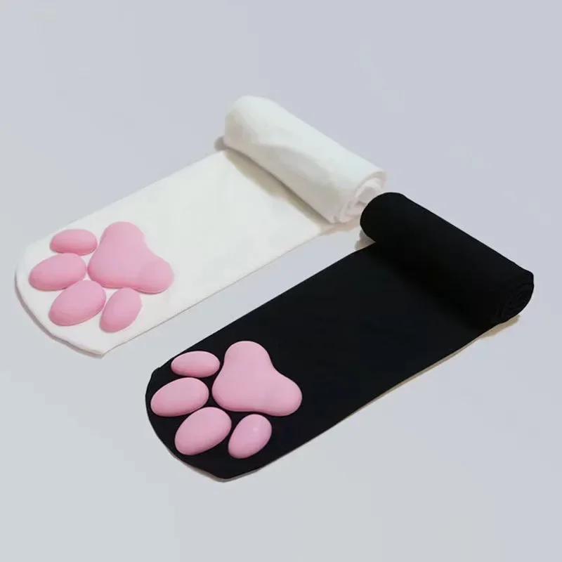 

Cat Paw Pad Sock Pink Cute Lolita Thigh High Socks For Adult Children Women Cosplay 3D Kitten Claw Stockings