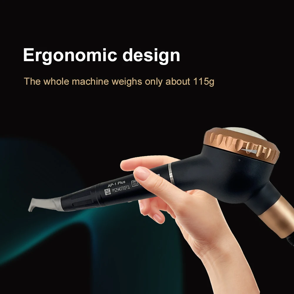 Woodpecker RTA AP‑1 Plus Dental Air Polisher Prophy Jet 0.7mm Small Caliber Nozzle Detachable 3‑Section Body 360° Sandblaster